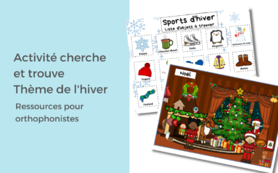 Outil gratuit en orthophonie : cherche et trouve de l’hiver